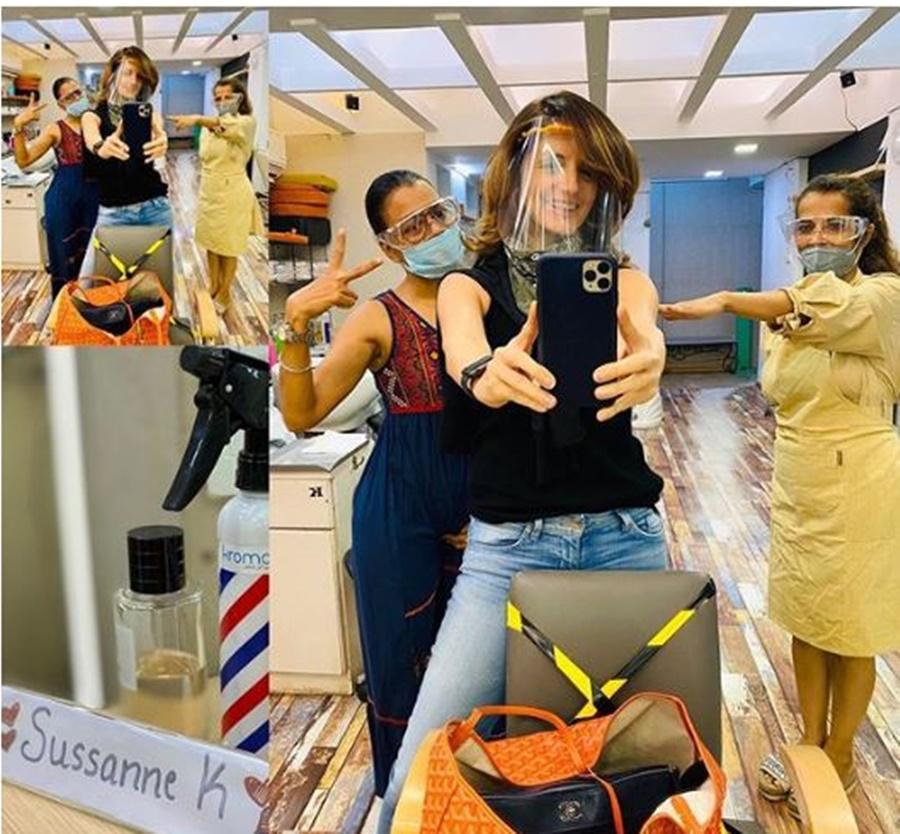 Na vier maanden bezoekt Sussanne Khan de salon