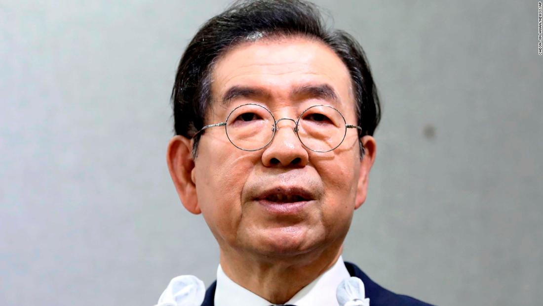 Park Won-soon speaks at a news conference at Seoul City Hall in Seoul on Wednesday.