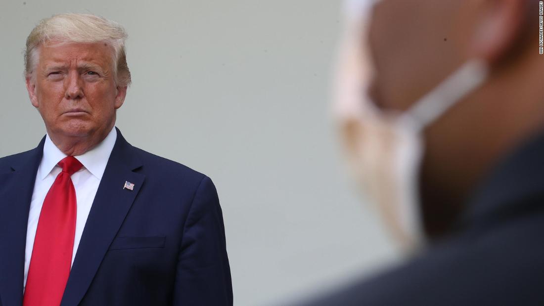 Trump bespreekt China tijdens het Rose Garden-evenement in de middag
