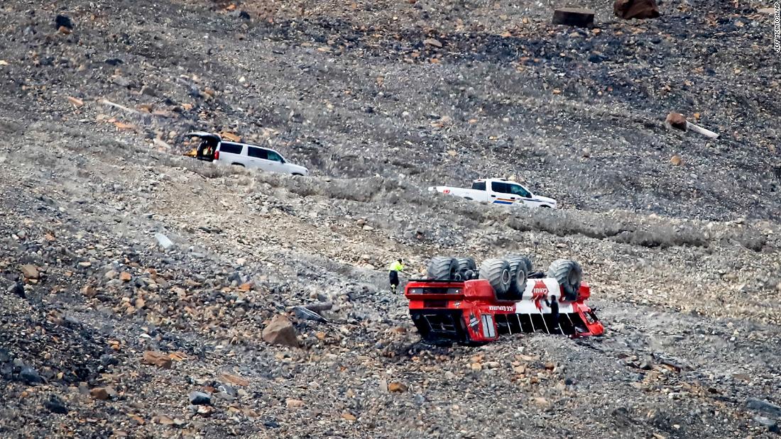 The bus crashed on the Columbia Icefield, in the Canadian Rockies.