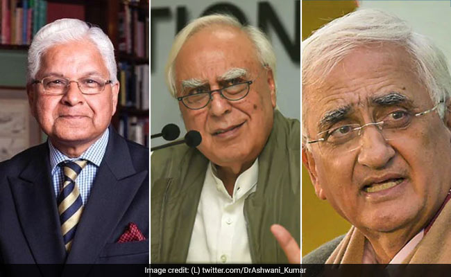Voormalige ministers van Wet Kapil Sibal Salman Khurshid Ashwani Kumar Schrijf naar gouverneur van Rajasthan, citeer rulebook