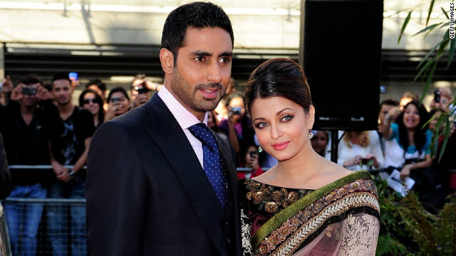 Abhishek Bachchan en Aishwarya Rai op de BFI Southbank op 16 juni 2010 in Londen, Engeland.