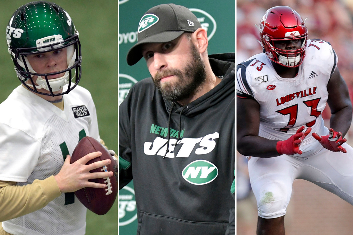 Druk op Jets 'Sam Darnold, Adam Gase en Mekhi Becton