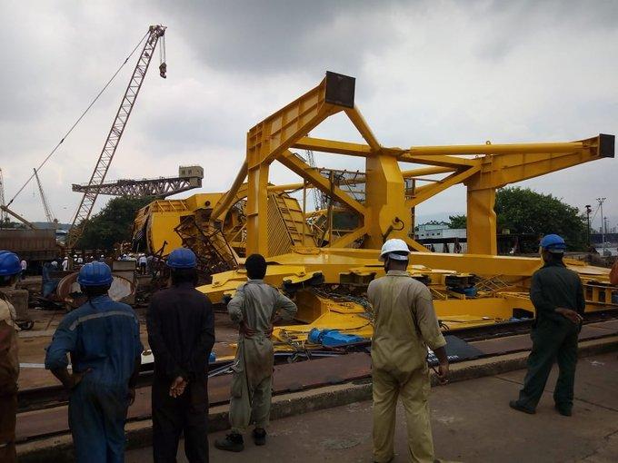 Massale kraan stort in bij Hindustan Shipyard in Visakhapatnam, 10 doden