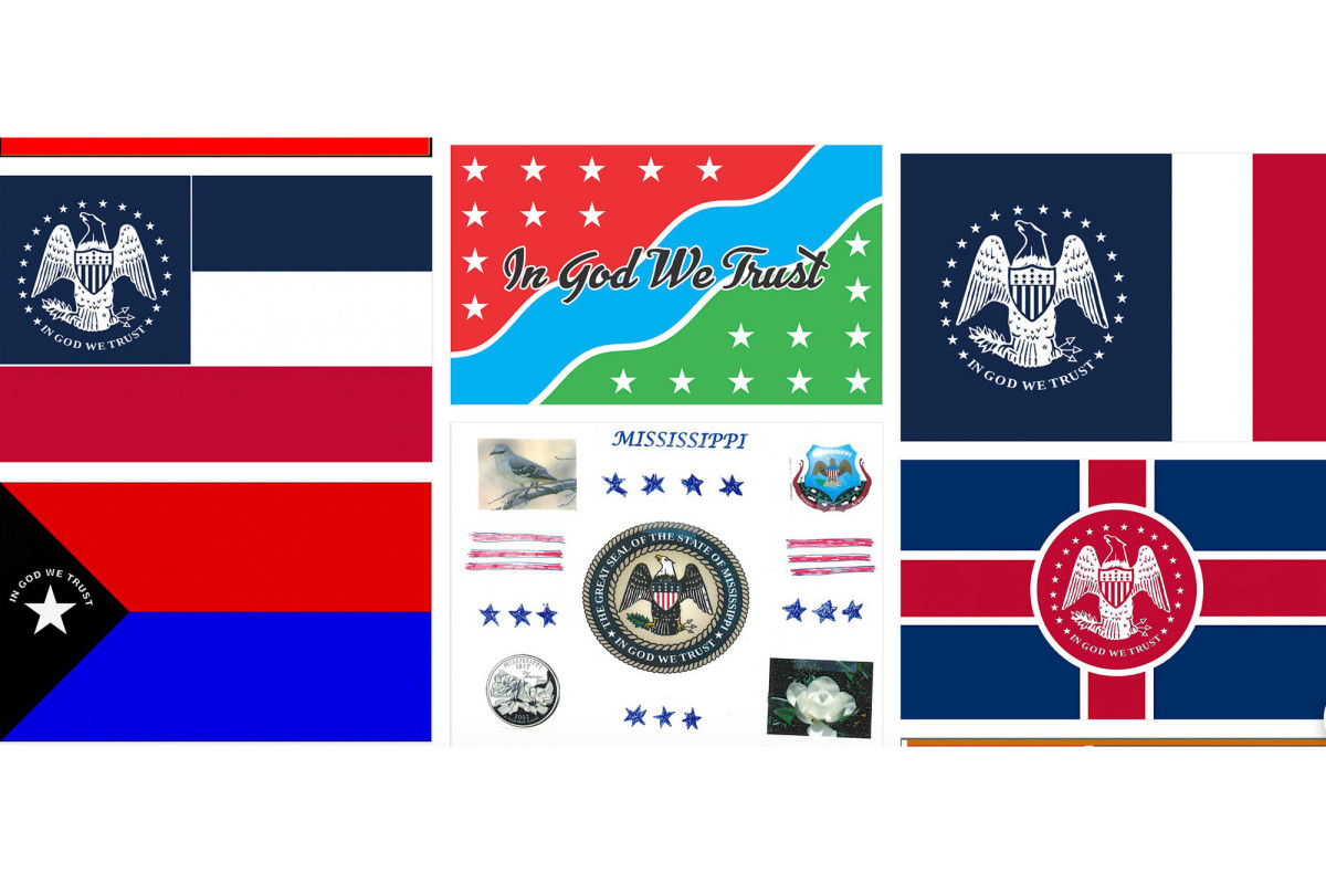 Inzendingen voor de nieuwe vlag van Mississippi zijn onder andere Elvis Presley