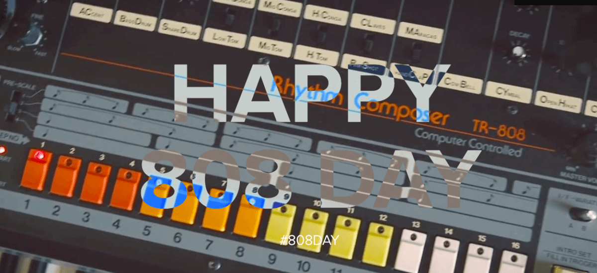 Viering van 40 jaar Roland TR 808 als 808-dag;  kijk hoe het moet