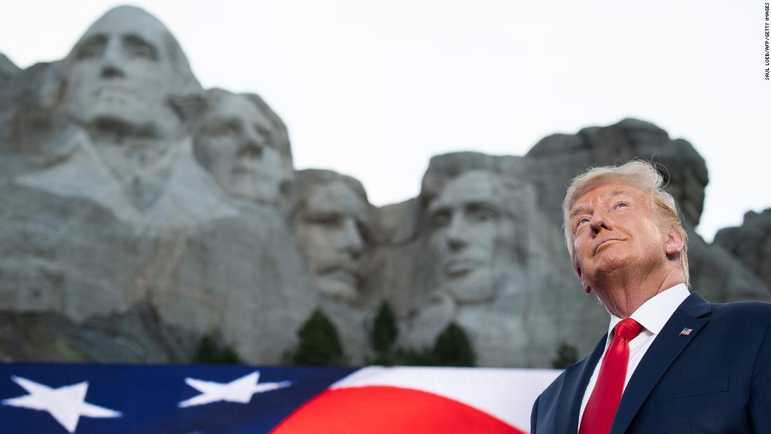 President Donald Trump arrives for the Independence Day events at Mount Rushmore National Memorial in Keystone, South Dakota, July 3, 2020. Photo by SAUL LOEB/AFP via Getty Images)