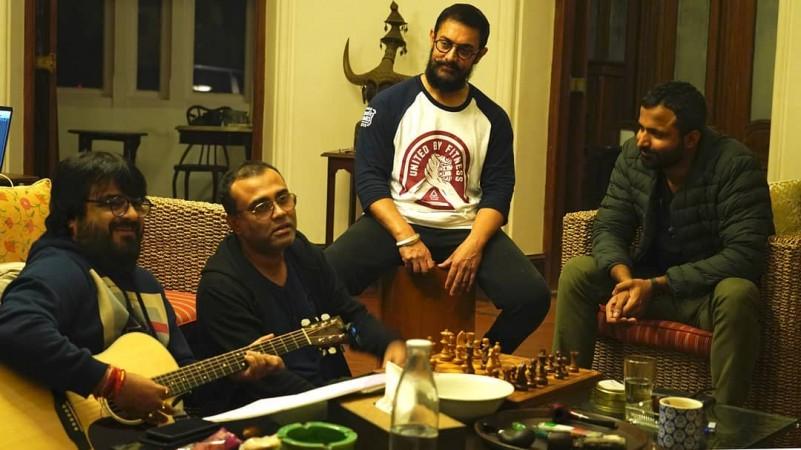 Aamir Khan met muzikanten van Laal Singh Chaddha